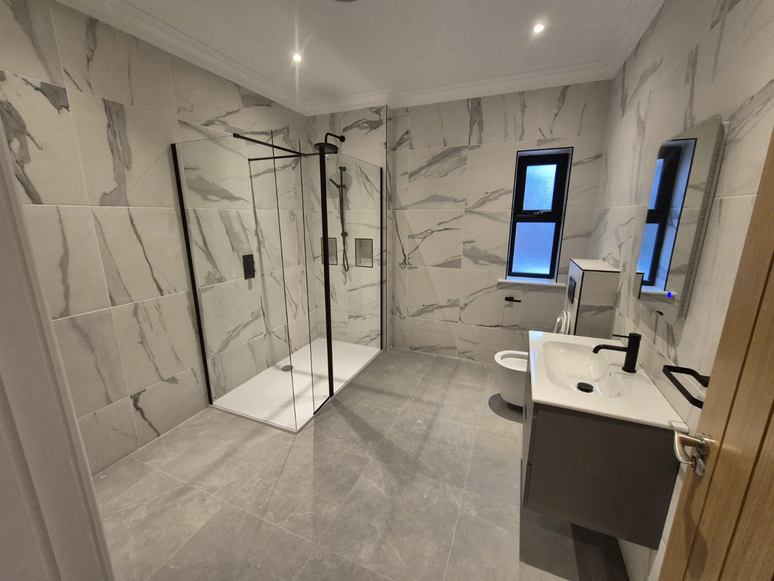 Premium bathroom in a Farrell Plumbing new build project