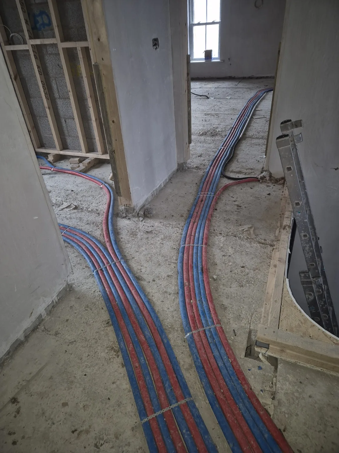 First fix plumbing on a new build in Northern Ireland