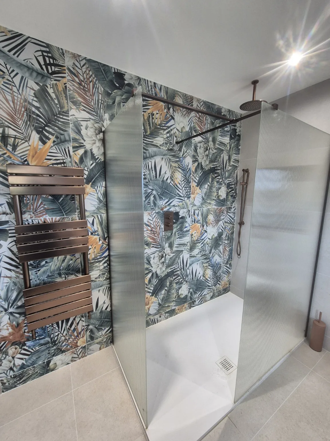 Feature shower finish by Farrell Plumbing