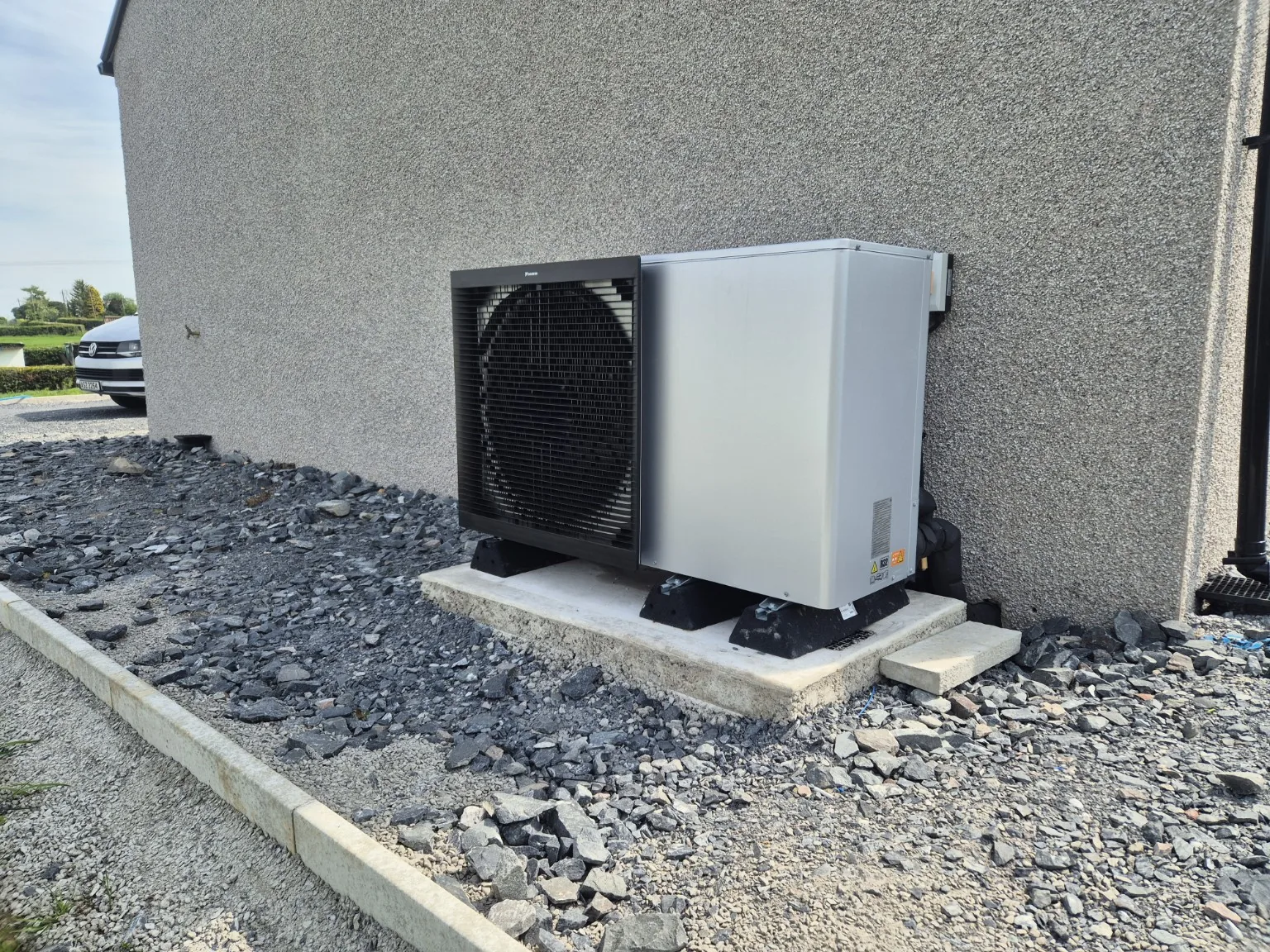 Heat pump installation by Farrell Plumbing