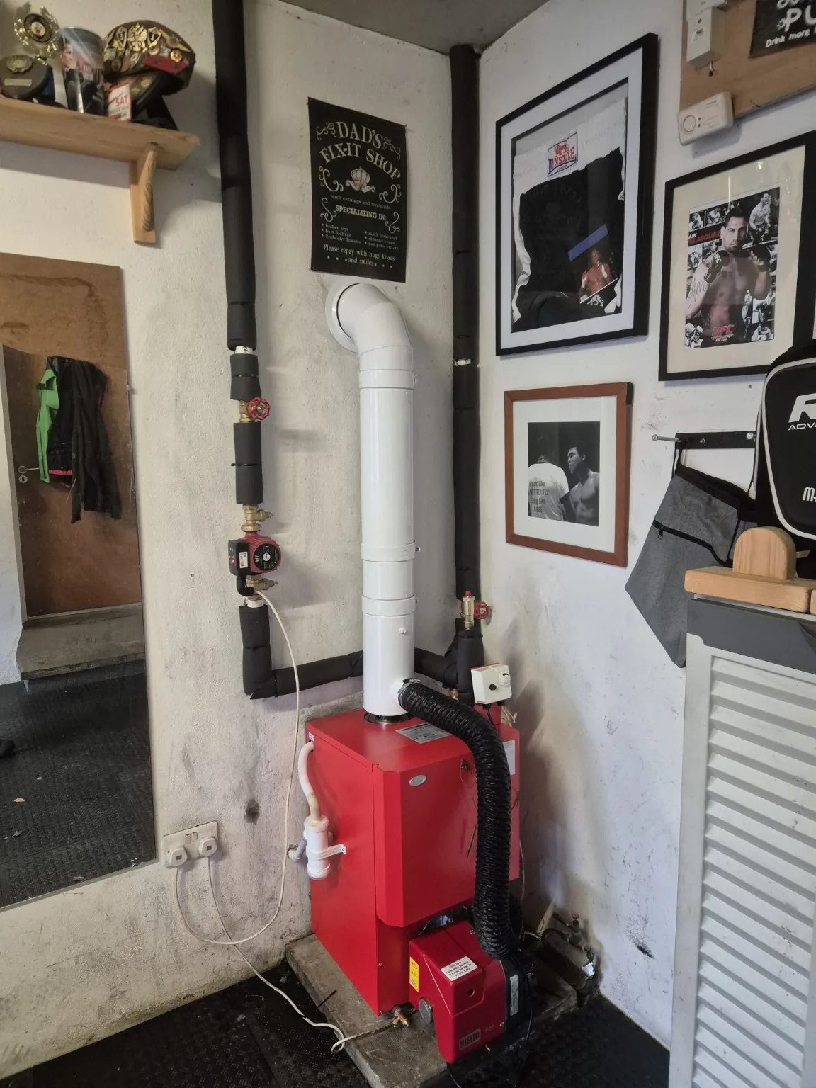 Completed oil boiler upgrade by Farrell Plumbing