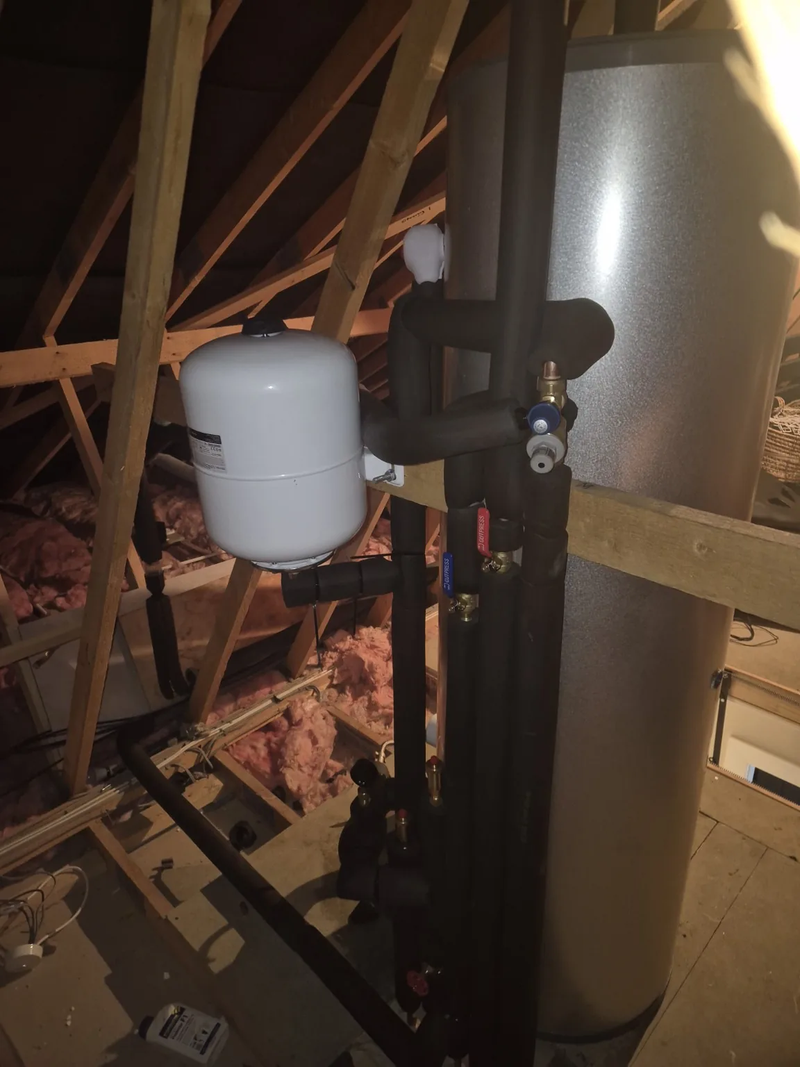 Modern unvented hot water upgrade project photo